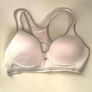 White padded sports bra